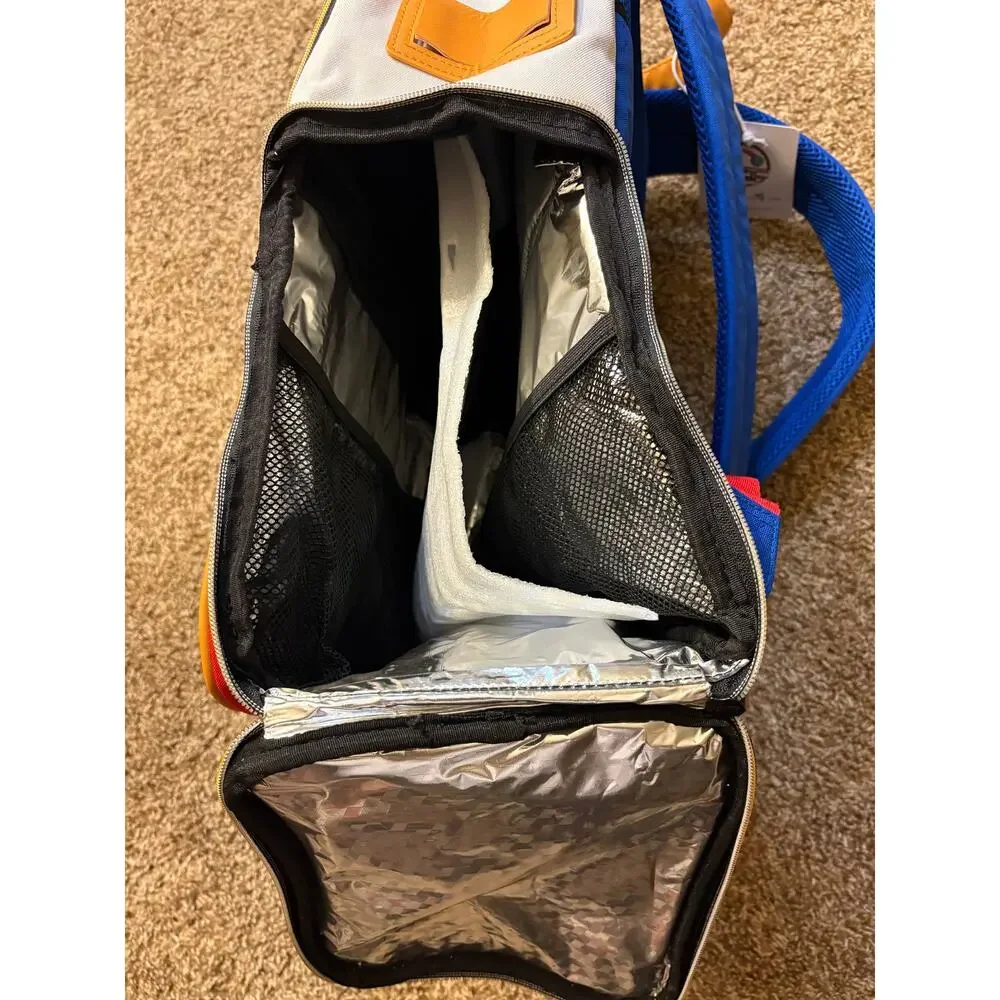 Epic Pickleball Backpack Built-in Cooler Blue/White Holds 2 Paddles 500D Nylon